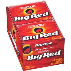Wrigley’s Big Red Gum, 15-Stick Slim Packs (Pack Of 20 Slim Packs)