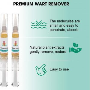 2 Pens Wart Removal Fast – Natural & Safe Remover – 2-in-1 Wart & Verruca Treatment, Foot & Hand Wart Strong Remover – Acting and Effect, Suitable for All Skin Types